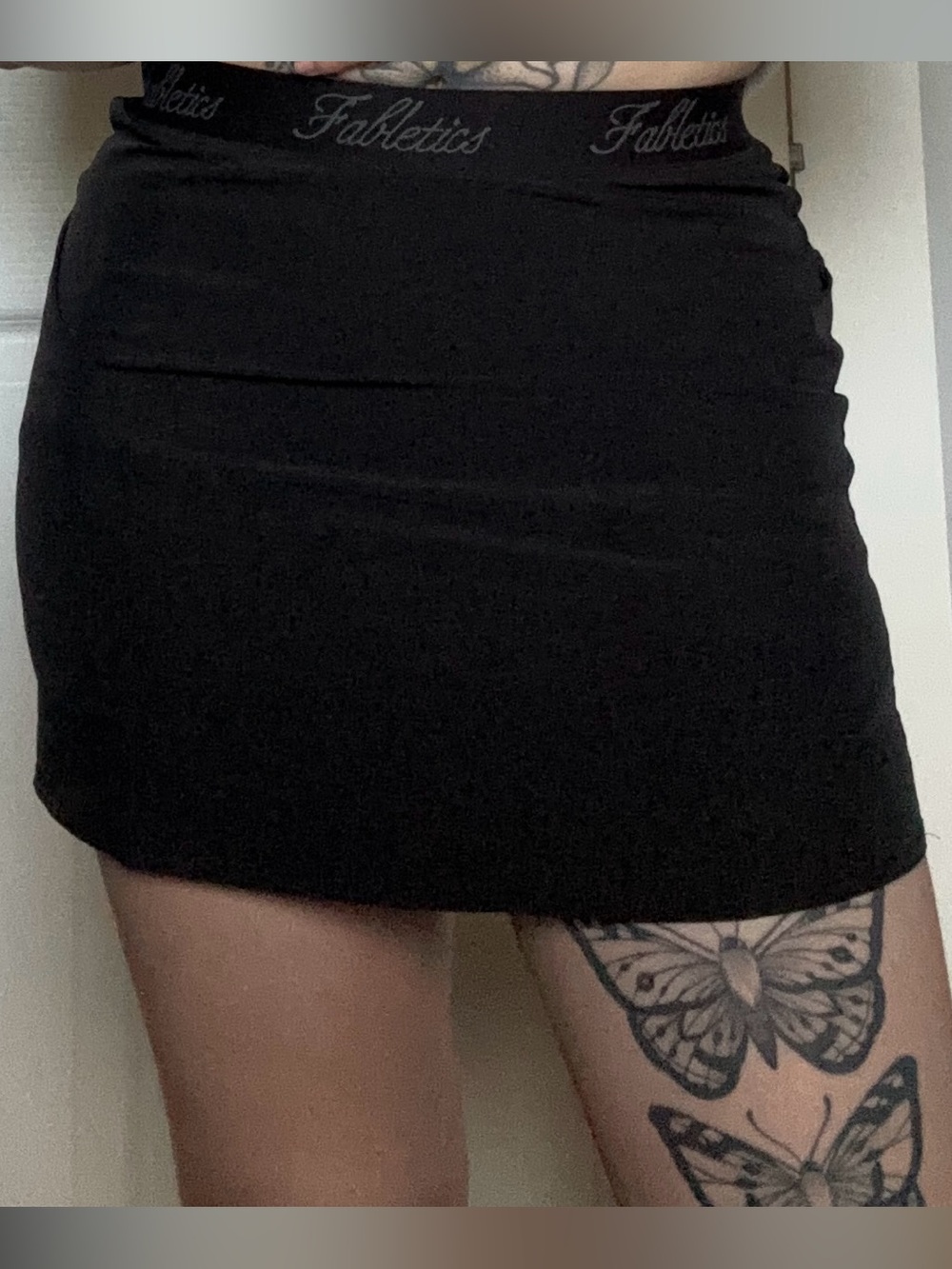 Fabletics Black Mini Skirt with Branded Waistband